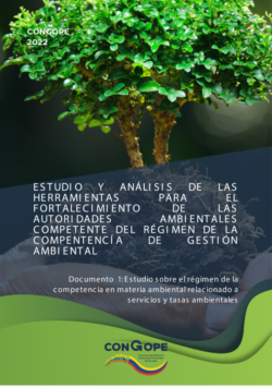 Documento 1: Estudio sobre el régimen de la competencia en materia ambiental relacionado a servicios y tasas ambientales